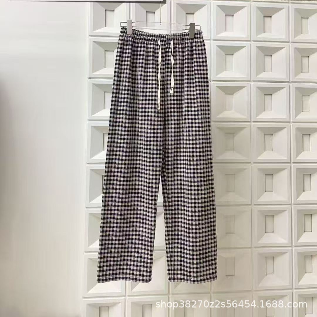 2025 Star Show Autumn and Winter German Velvet Pajamas Pants Loose Warm Casual Home Clothes 6687