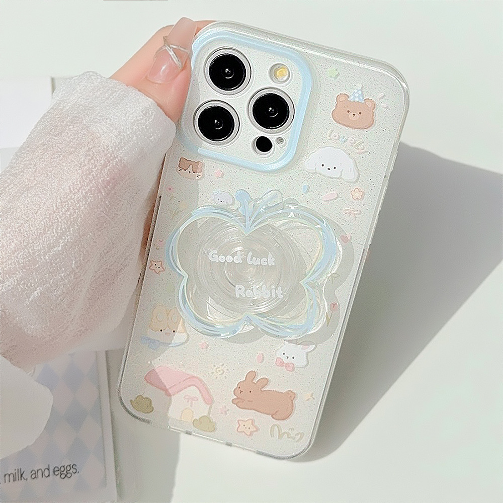 Cover telefono farfalla glitterata con supporto per iphone pro max_voghion.com