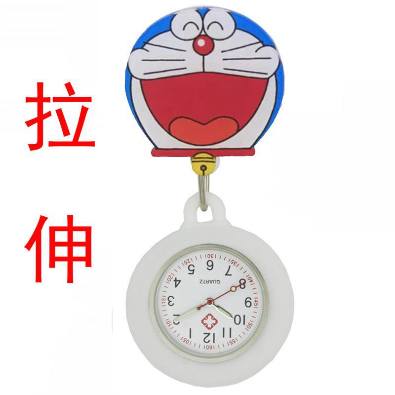 Reloj de enfermera de estiramiento multifuncional luminoso fuerte reloj colgante reloj electrónico digital retráctil de dibujos animados lindo clip cronómetro reloj de bolsillo