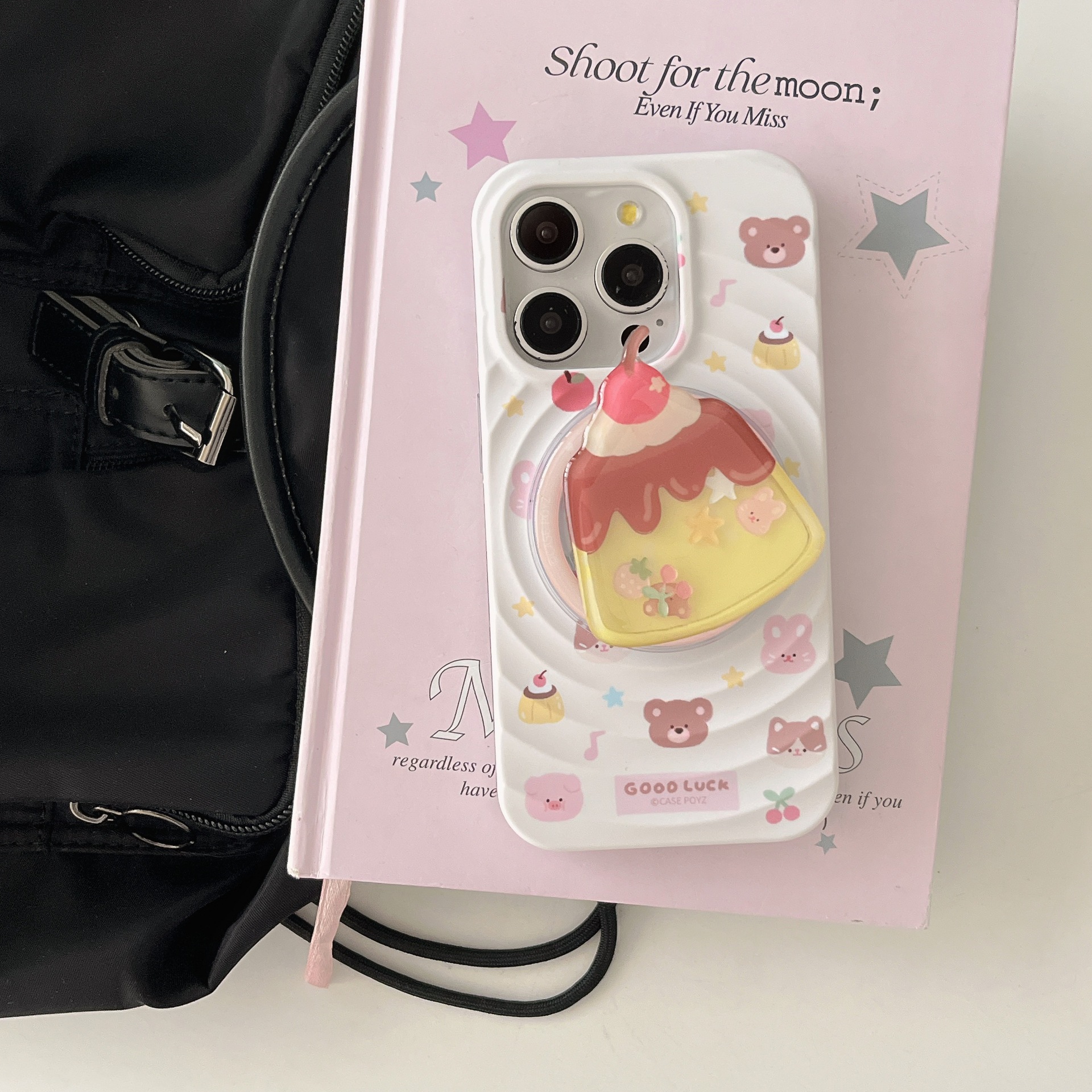 Animales de pudín de dibujos animados coreanos para Apple 16ProMax funda para teléfono móvil 15Pro magnético 14 femenino 13 nuevo 16Pro