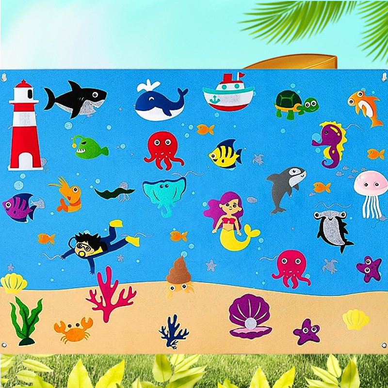 Fábrica en stock sintió tablero ocupado educación para niños ciencia y educación juguetes aprendizaje tablero infantil acción entrenamiento educación tablero