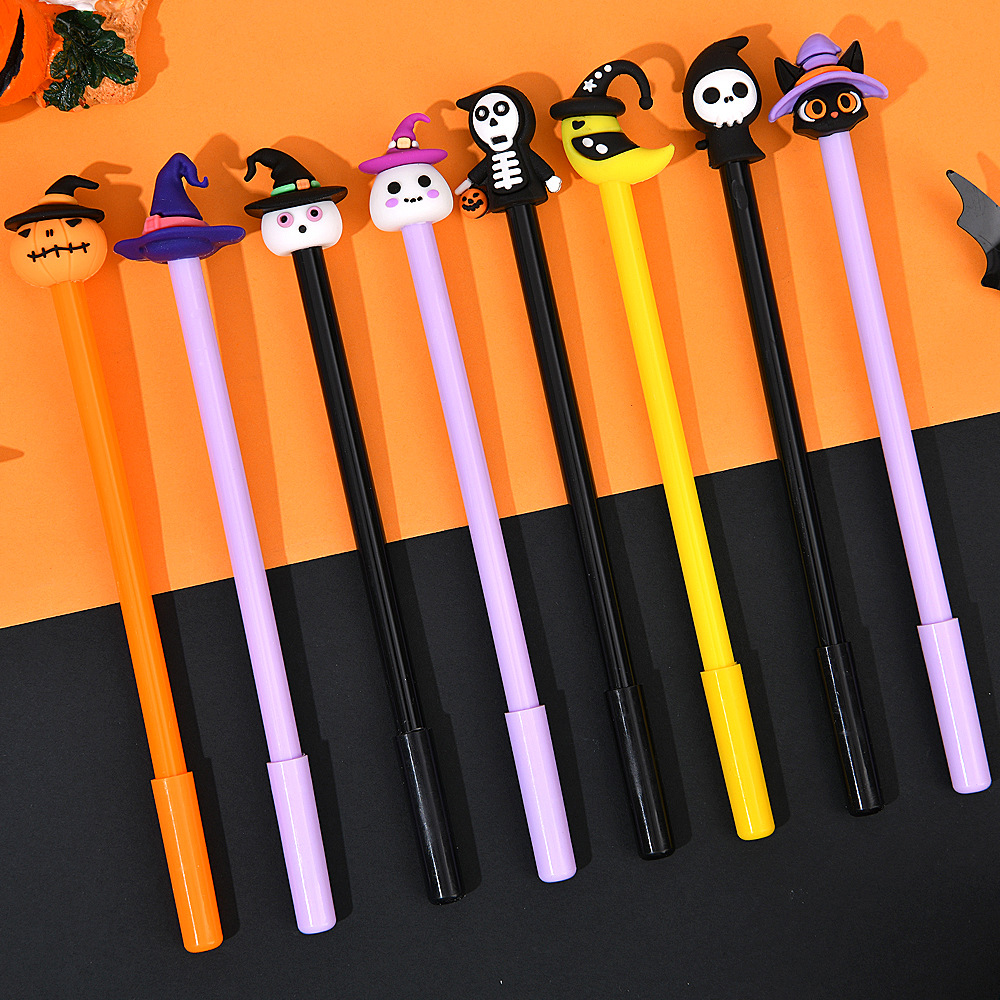 Serie de Halloween transfronteriza encantadora dibujos animados bolígrafo neutro creativo estudiantes papelería fantasma premios pequeños regalos bolígrafo al por mayor