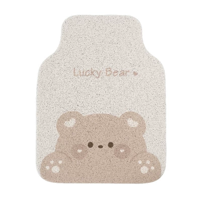 Universal Foot Pad Dirty Resistant Wire Ring Non-Slip - silk-ring-fat-bear-foot-mat-front-row