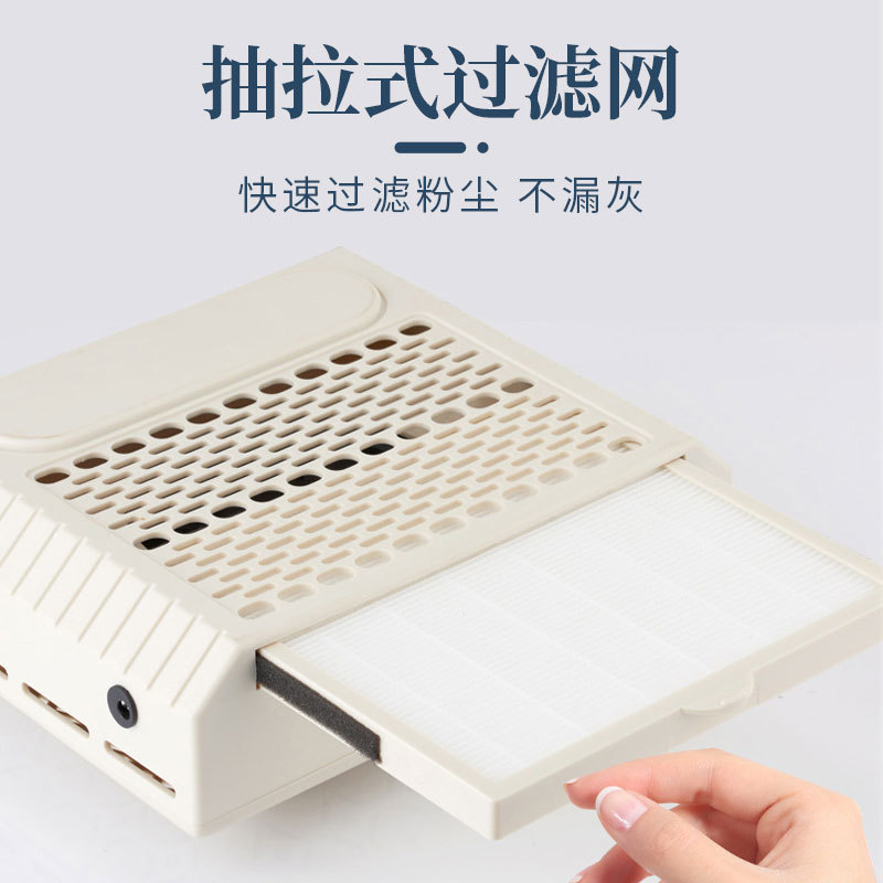 Tienda de uñas de escritorio polvo aspiradora máquina de pulir dos en uno estilo japonés gran succión mudo aspiradora de uñas