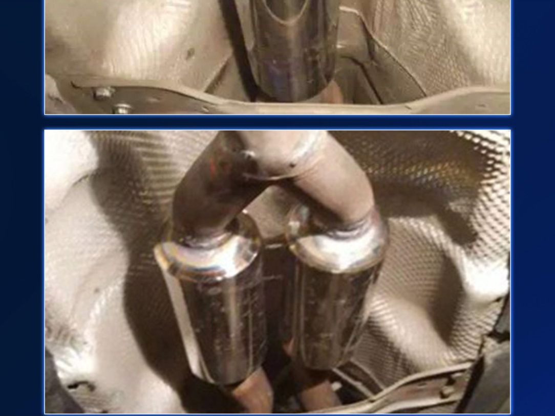 Stainless steel exhaust pipe car modified vortex tornado to increase torque back pressure muffler tail throat resonator