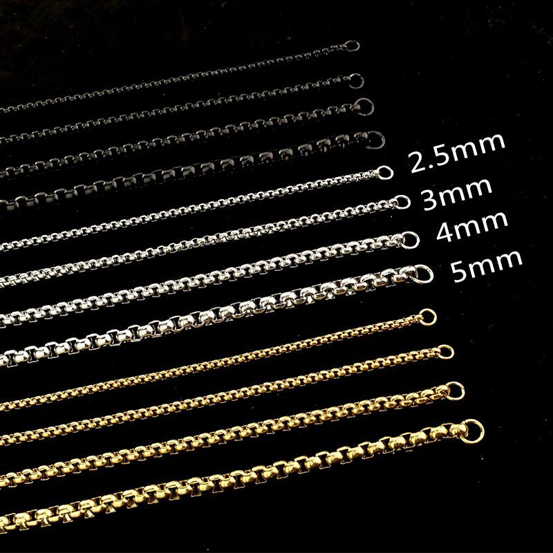 Retro Solid Color Stainless Steel Titanium Steel Plating Necklace 1 Piece