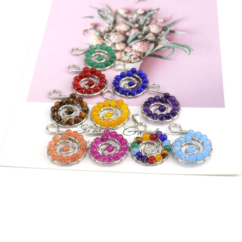 Retro Geometric Agate Plating Crystal Necklace 1 Piece