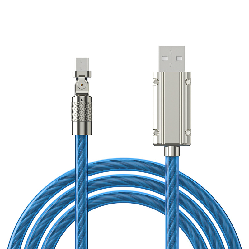 5A súper rápido de carga cable de datos del codo streamer soporta transmisión de datos discoteca coche cable de carga transfronteriza nuevo producto