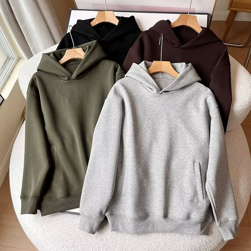 Мужская и женская толстовка в японском стиле, свободная толстовка с капюшоном, спортивная рубашка с длинными рукавами, футболка, повседневная одежда m475379