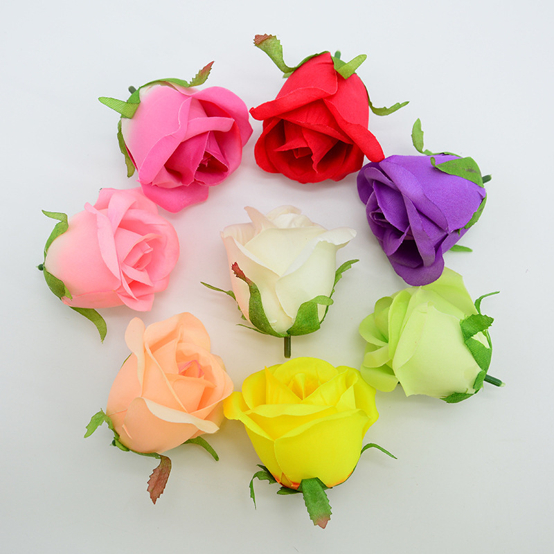 Simulation Rose Bud Flower Head Rose Hydrangea Wall DIY Flower Arrangement Road Guide Rose Decoration Wedding Site Arrangement