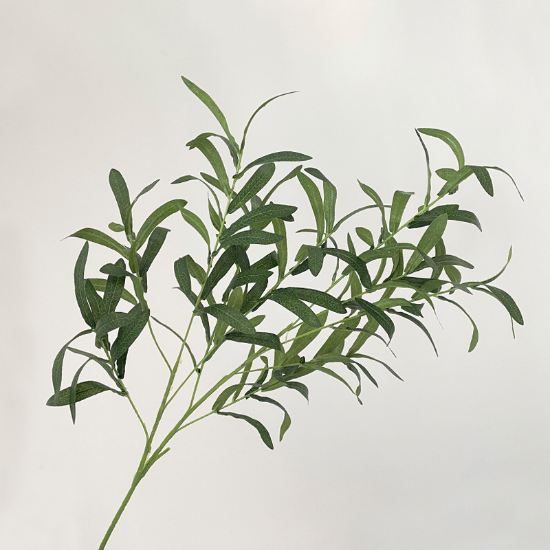 Cross-border artificial green plant 10 fork 6 fork olive leaf simulation olive branch forest wedding flower arrangement foreign trade flower material