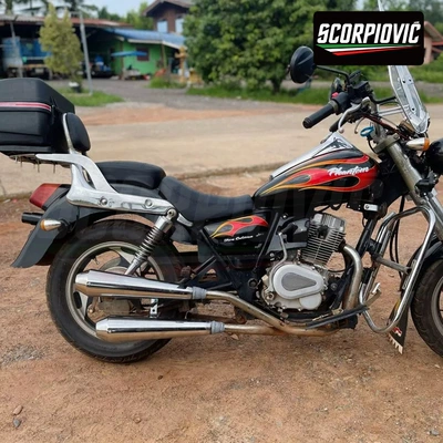 Motorcycle exhaust pipe | with back pressure silencer