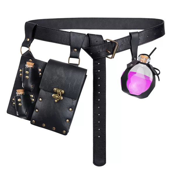 Black belt bag, maple leaf, 557G