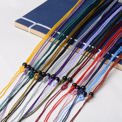 曼波繩翡翠瑪瑙掛件項鍊繩編織簡約吊墜掛繩可調節毛衣鏈繩批發