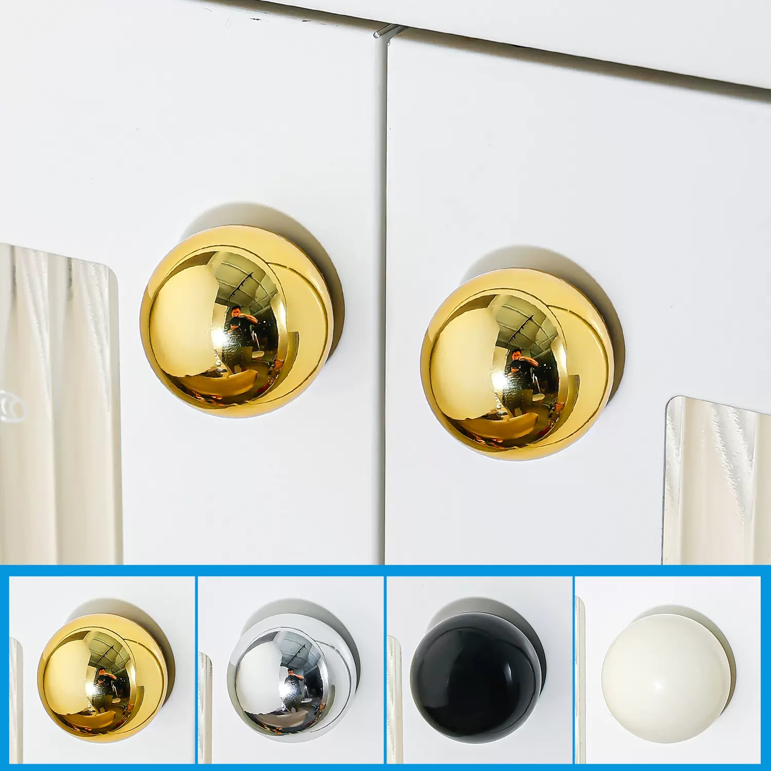 意式法式高端轻奢多色衣柜把手银色电镀家具抽屉柜门单孔小拉手