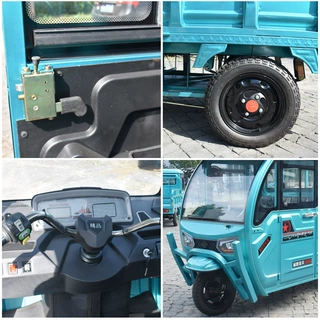 电动三轮车载重王爬坡王农用拉货车带棚出口亚马逊接送上下学