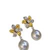 Elegant advanced earrings from pearl, silver 925 sample, high-quality style