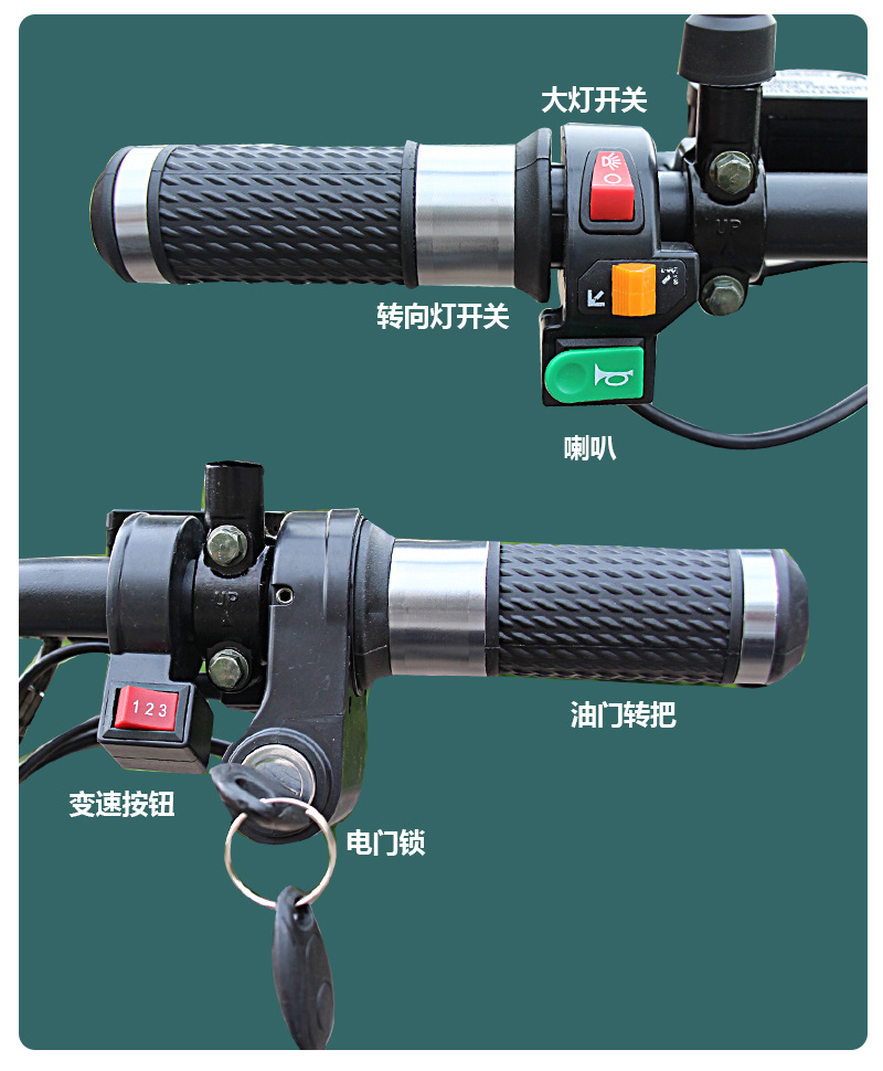 Dingzun Exports Little Prince Harley Electric Car Electric Motorcycle Scooter Battery Car Wide Tire Adult Retro