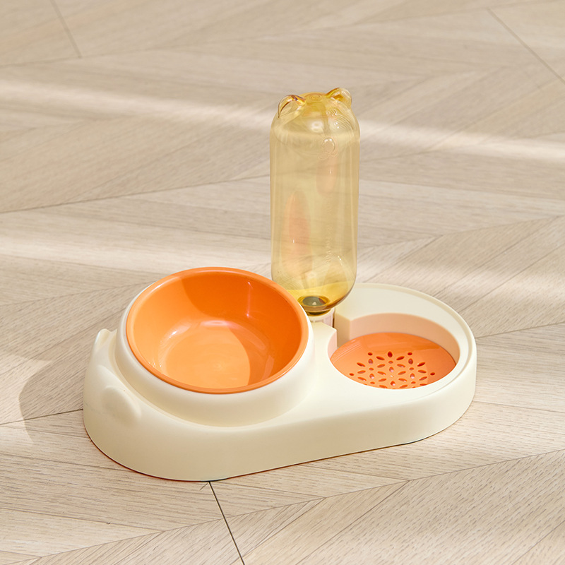 베이지 + 오렌지색, 플라스틱 그릇 포함