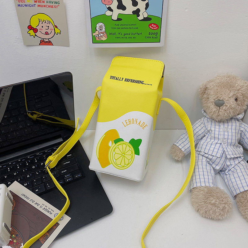 Small Pu Leather Fruit Square Buckle Crossbody Bag display picture 61