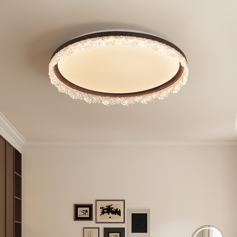 Lámpara de techo de sala de estar de estilo antiguo, atmósfera moderna, simple, Guangdong Zhongshan 2025 nueva combinación de paquete de iluminación para toda la casa