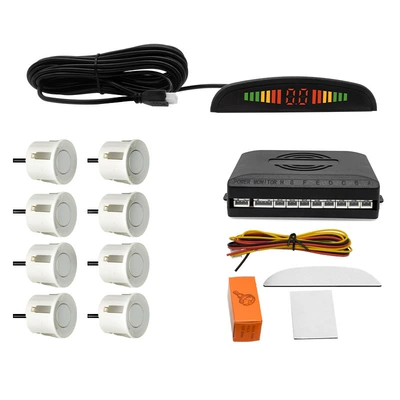 Car Universal Reversing Radar Park radarı - white-8-car-radar