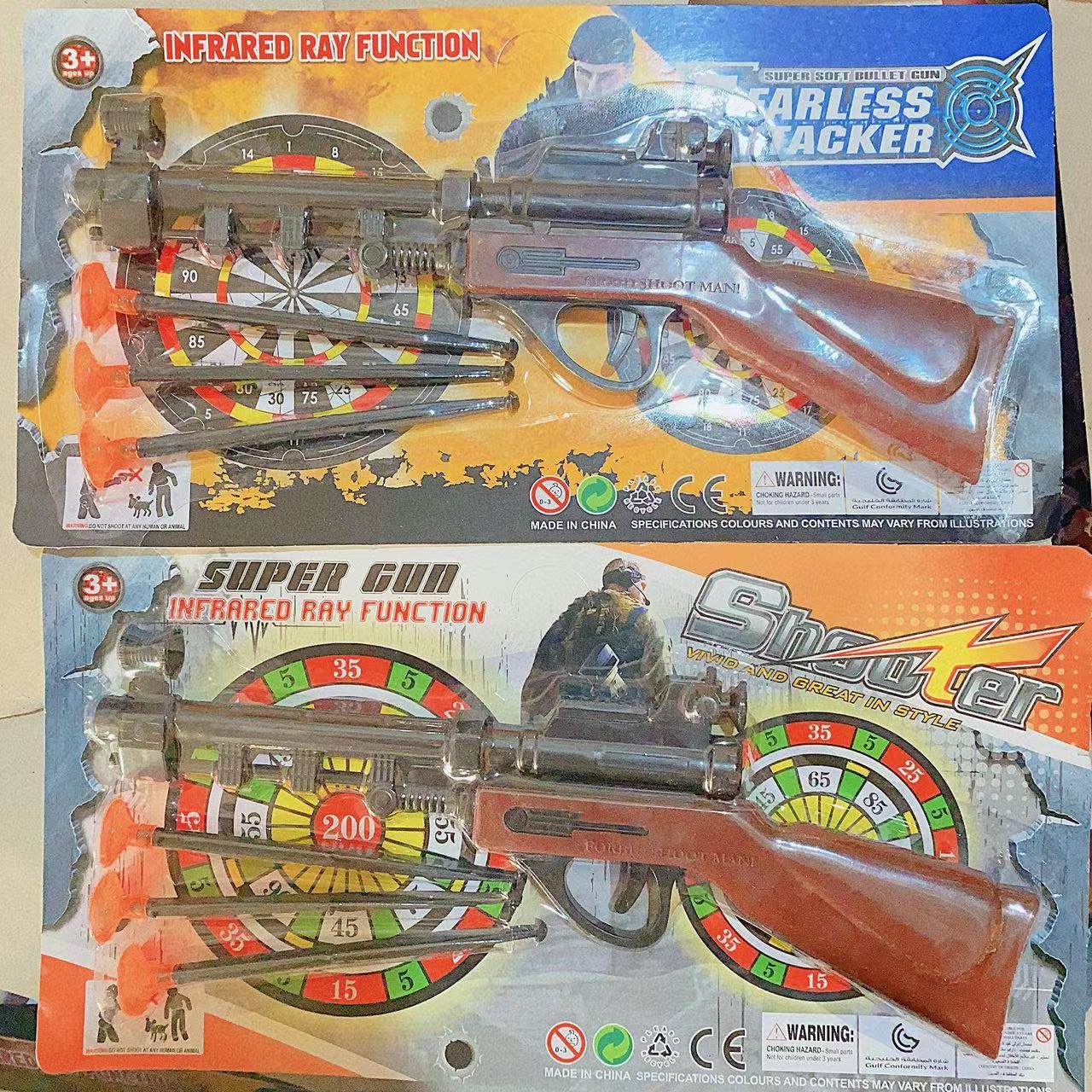 Pistola de juguete para niños 2 yuanes al por mayor de ventosa de plástico mixto de color pistola de bala blanda pistola de grandes almacenes de juguete pequeño