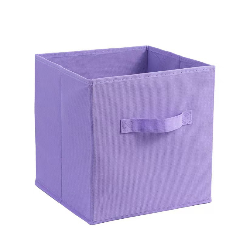 Caja de almacenamiento plegable sin tapa para el hogar, caja organizadora grande de tela no tejida para ropa, caja de almacenamiento para armario