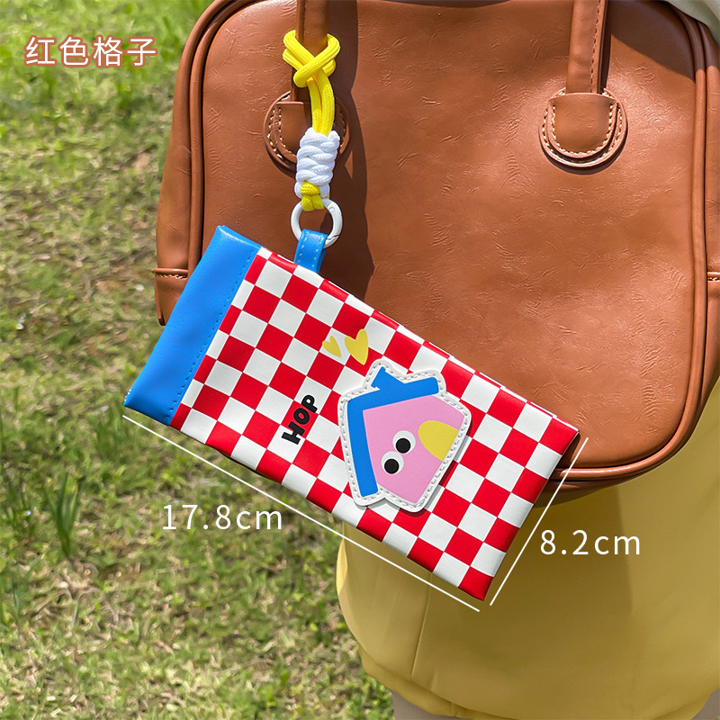 Dibujos animados lindo dopamina cuello colgante bolsa de gafas gafas de sol portátiles para mujer gafas de miopía bolsa colgante de gafas