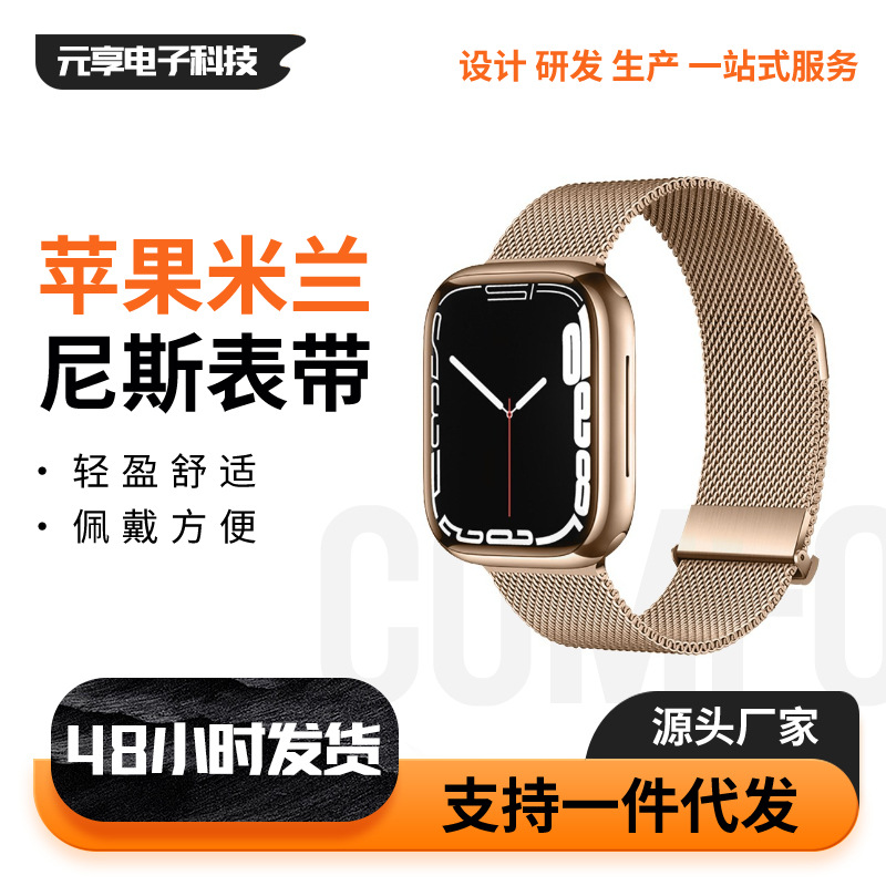 Suitable for Apple Milanese Nice Strap Applewatch Strap Business Milanese Nice Double Section iwatchS8