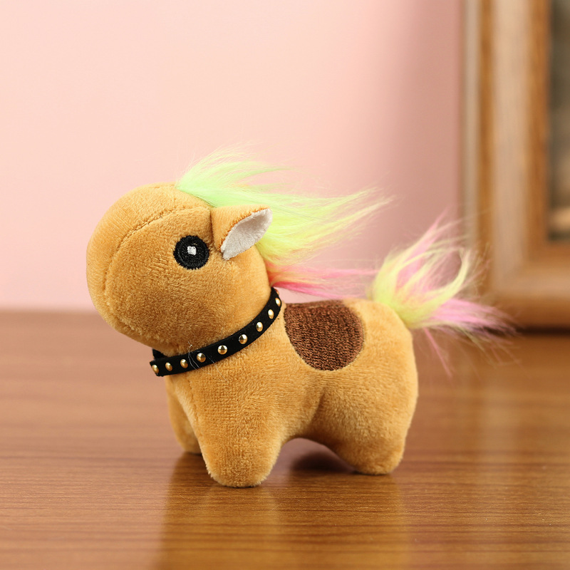 Líderes en línea lindos juguetes de peluche unicornio colgantes unicornio pony keychain muñecas colgantes bolsos pequeños colgantes image 6