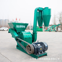 自动进料秸秆粉碎机 麦草稻草细磨打糠机 新圣泰机械筛网调节细度