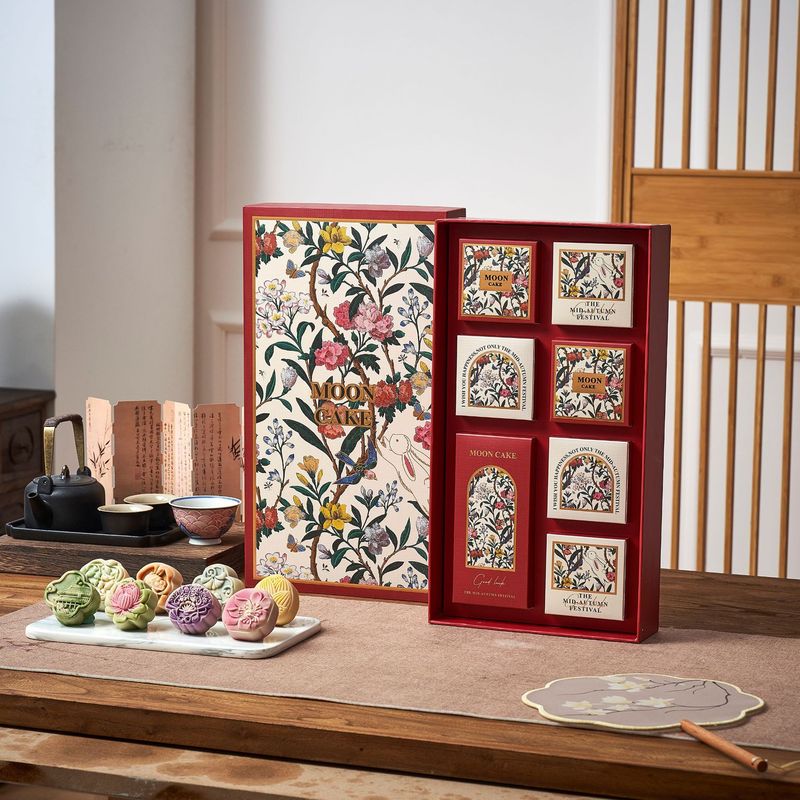モネガーデン茶月餅ギフトボックス入り透き通る桃山皮流心月餅茶菓子月餅ギフトメーカー卸売|undefined