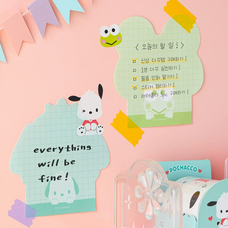 Notebook (Sanrio) Cute Cartoon Notes for Elementary Students, Die-cut Character Covers, Compact