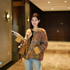 2025南油待发女装真丝香云纱拼色边重工气质外套上衣女不退不换