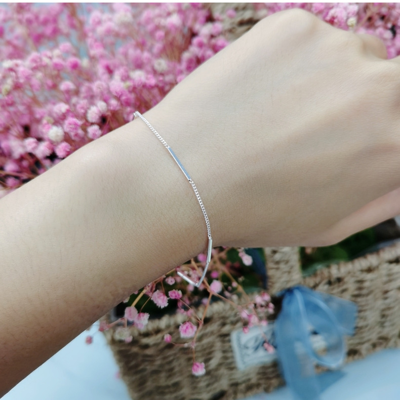 Simple Style Geometric Sterling Silver Plating Bracelets display picture 4
