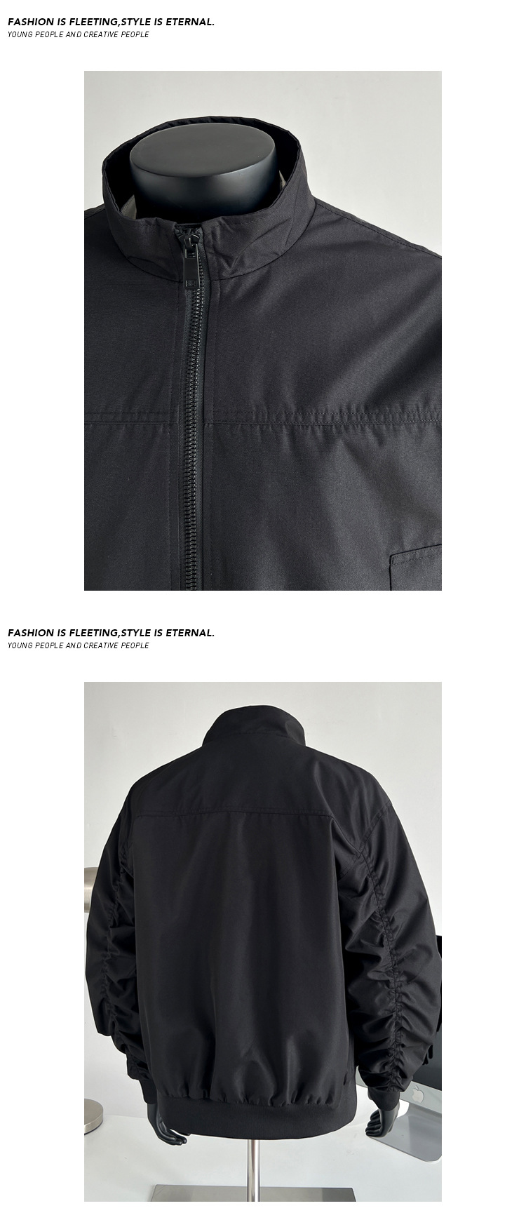 Giacca bomber americana uomo collo alla coreana baseball_voghion.com