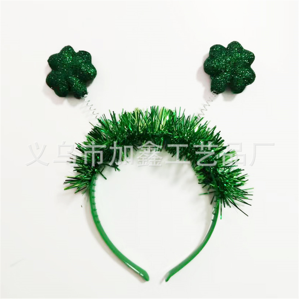 Festival irlandés trébol cabeza hebilla st. patrick pequeño sombrero diadema fiesta verde headwear