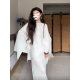 Miyake 2024 Autumn New High-end Fashion suit Women's All-match Casual Blouse Jacket Simple Solid Color dress