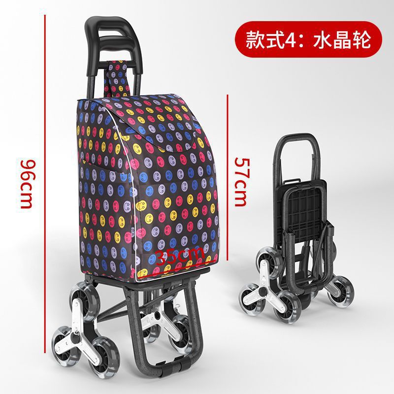 Carrito de compras para personas mayores, carrito de compras, carrito de compras, carrito pequeño, supermercado, remolque de equipaje portátil para el hogar, barra de tracción plegable, empuje manual