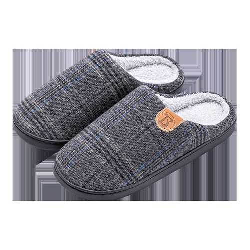 Cotton Slippers for Men - Winter Indoor Home Use, Non-Slip and Warm, Fluffy Large Size Slippers for Men