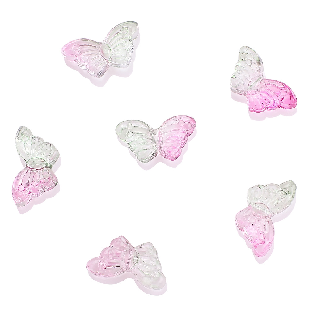 50 PCS/Package 8 * 15mm Hole 1~1.9mm Glass Butterfly Beads display picture 9