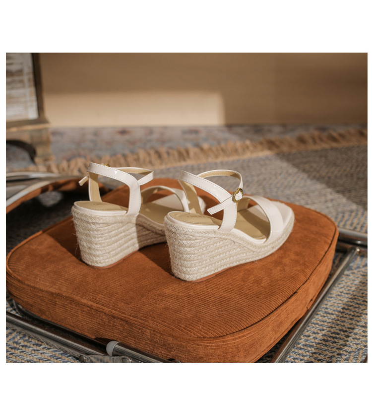 Sandal cao gót nữ hở mũi đế xuồng gót 9 cm — màu trắng ngà chi tiết 24