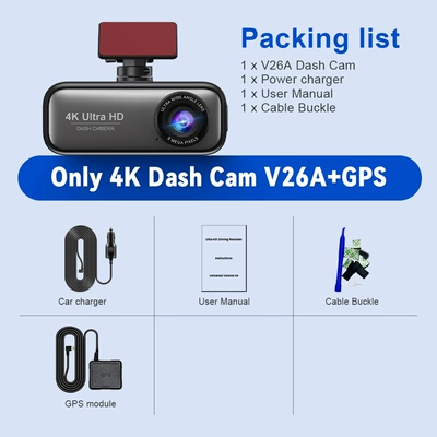 Cross-Border 4K Driving Recorder Wifi Driving recorder - standard-4k-front-of-car-gps