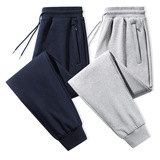 Мужские хлопковые утепленные штаны, большой размер, свободный прямой крой