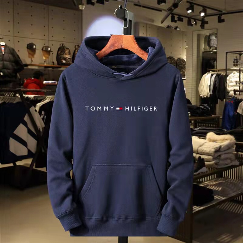 Classic Tommy/Tommy Foreign Trade Street Fashion Brand Men's and Women's Spring and Autumn Hooded Pullover Long Sleeve Sweatshirt Hoodie