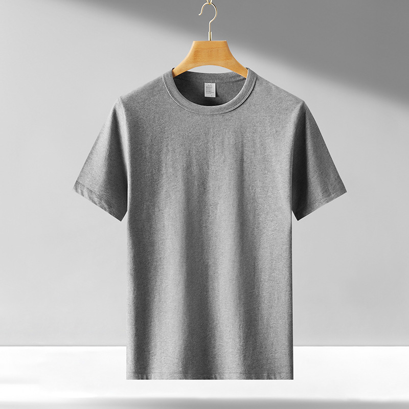 300gコットンTシャツ、白、半袖、丸首、秋冬、メンズ、トップス、ベースレイヤー、純綿、トレンドブランド、日本風、レトロ