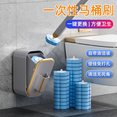 長い柄の浴室のブラシは、使い捨てのトイレブラシを交換することができます。