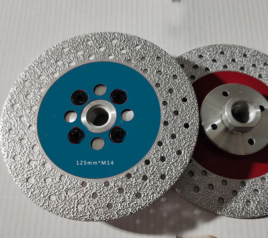 钎焊平磨片M14法兰100mm125mm石材磨片