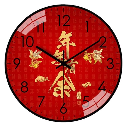 【8英寸20cm】新中式挂钟客厅家用时尚中国风钟表福字挂墙时钟表